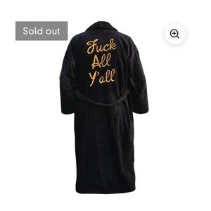 “Fuck All Y’All” Black Bathrobe